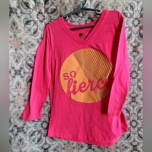 Pink Kids Shirt with 'So Fierce' Graphic